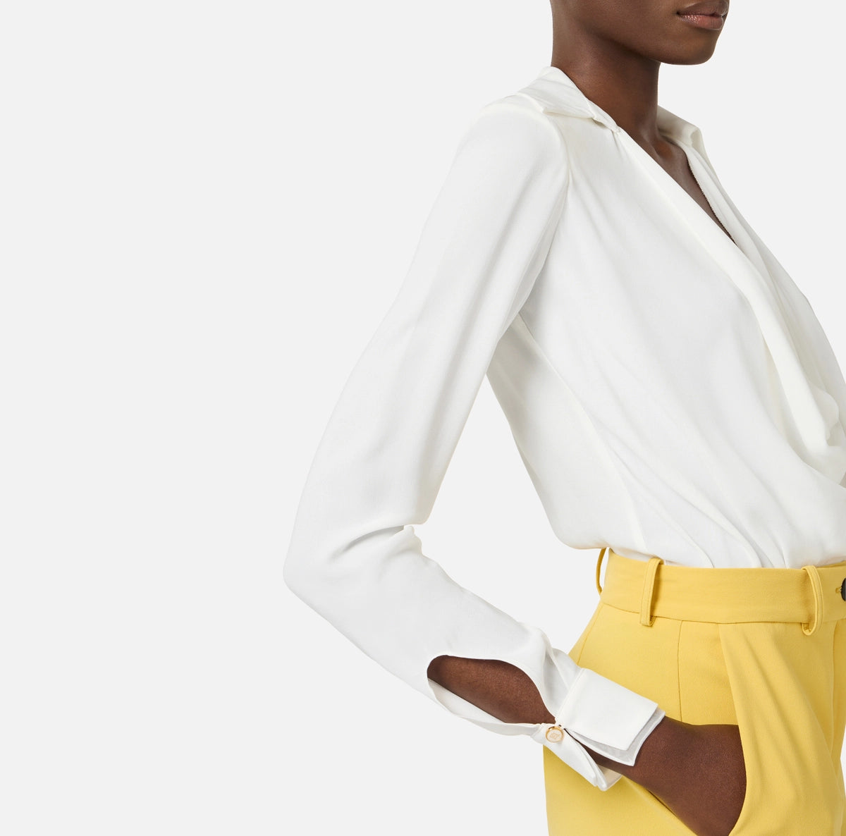 Bodysuit in viscose georgette fabric