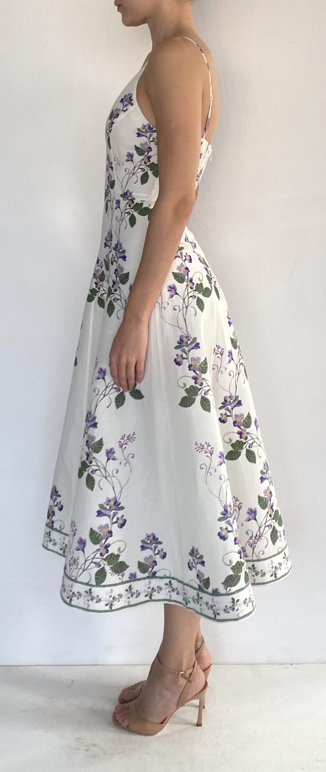 V-NECK MIDI DRESS