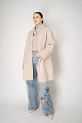 D. EXTERIOR WOOL CASHMERE KNIT COAT