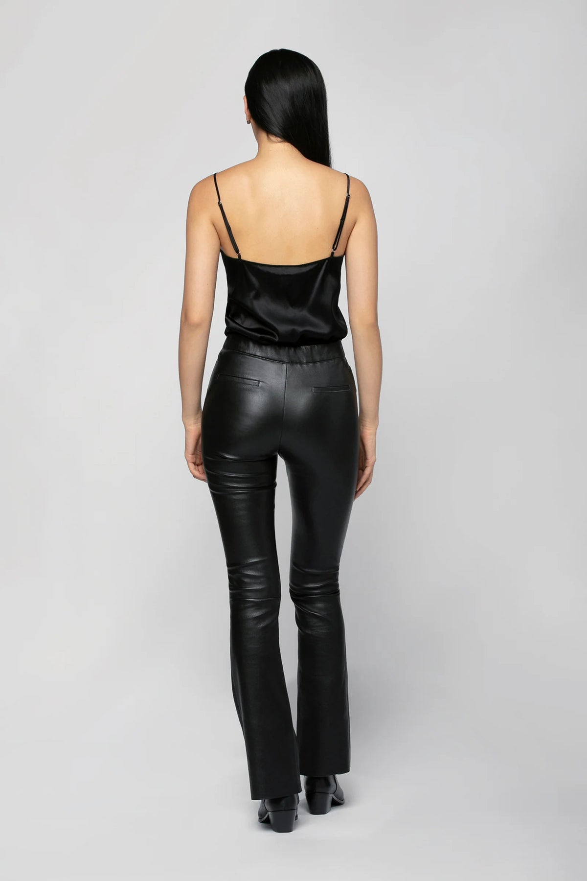 Pull on leather pants