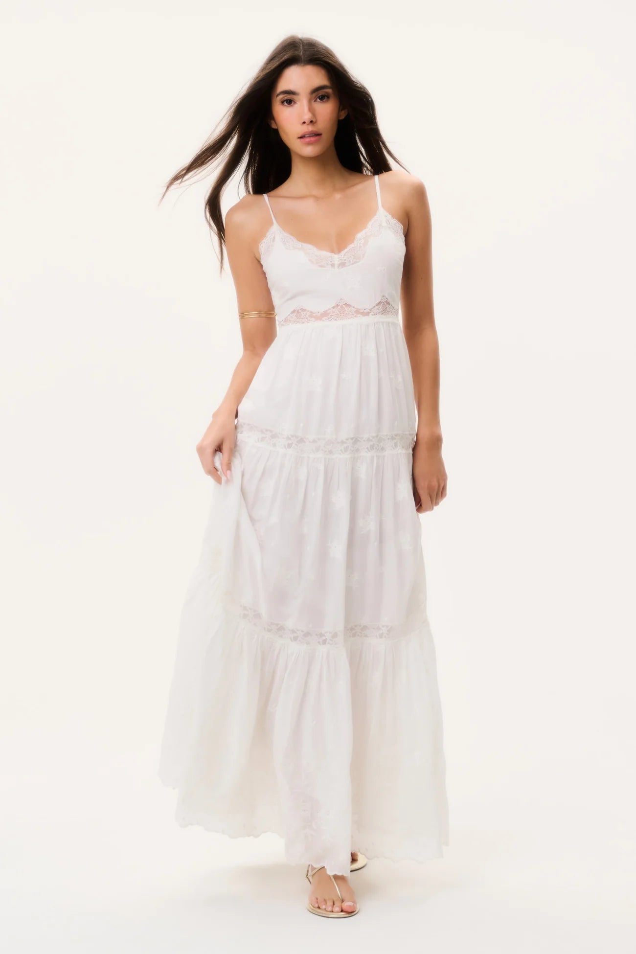 Espa Lace-Trimmed Maxi Dress