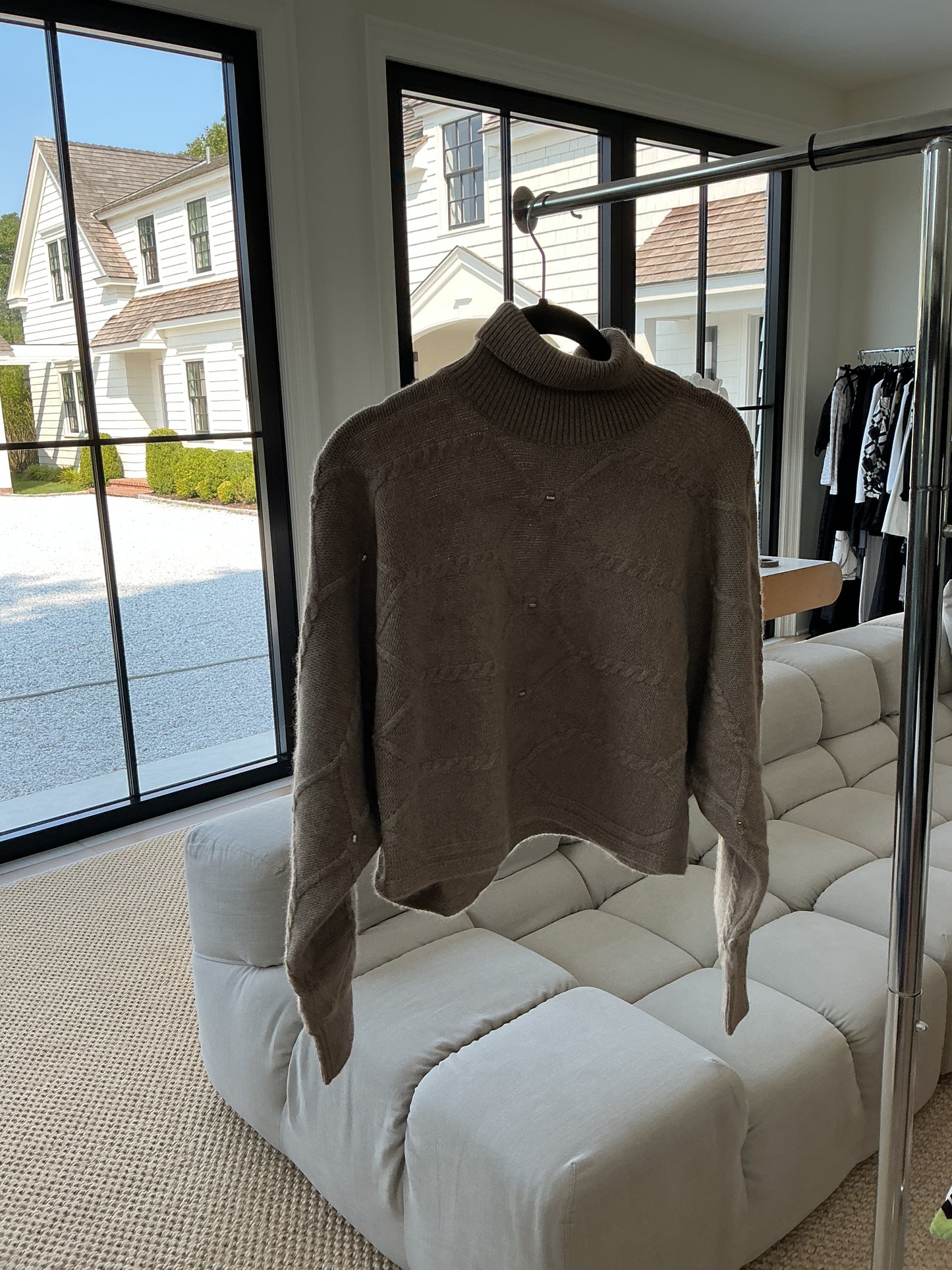 Cropped turtleneck sweater