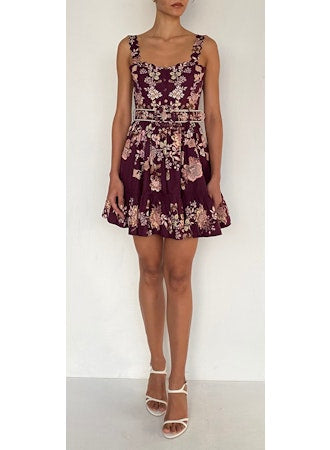 Short Dress with Buckle Belt