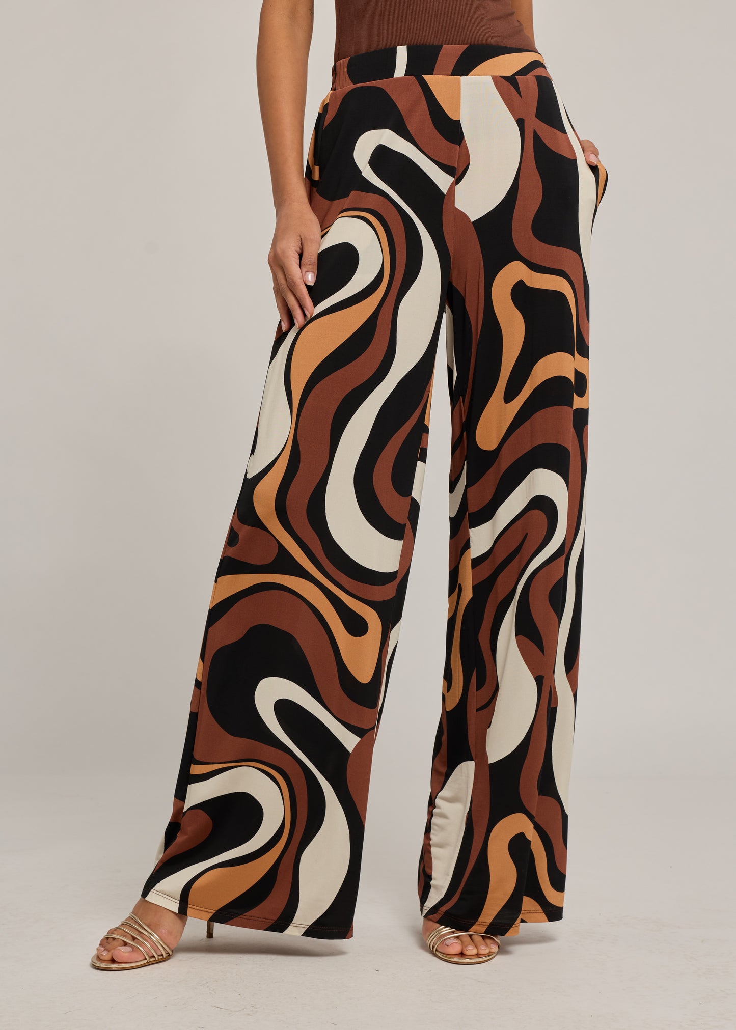 KELELA GEO SHEEN JERSEY PANTS