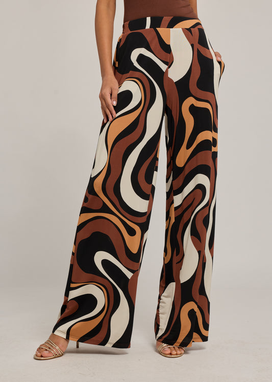 KELELA GEO SHEEN JERSEY PANTS