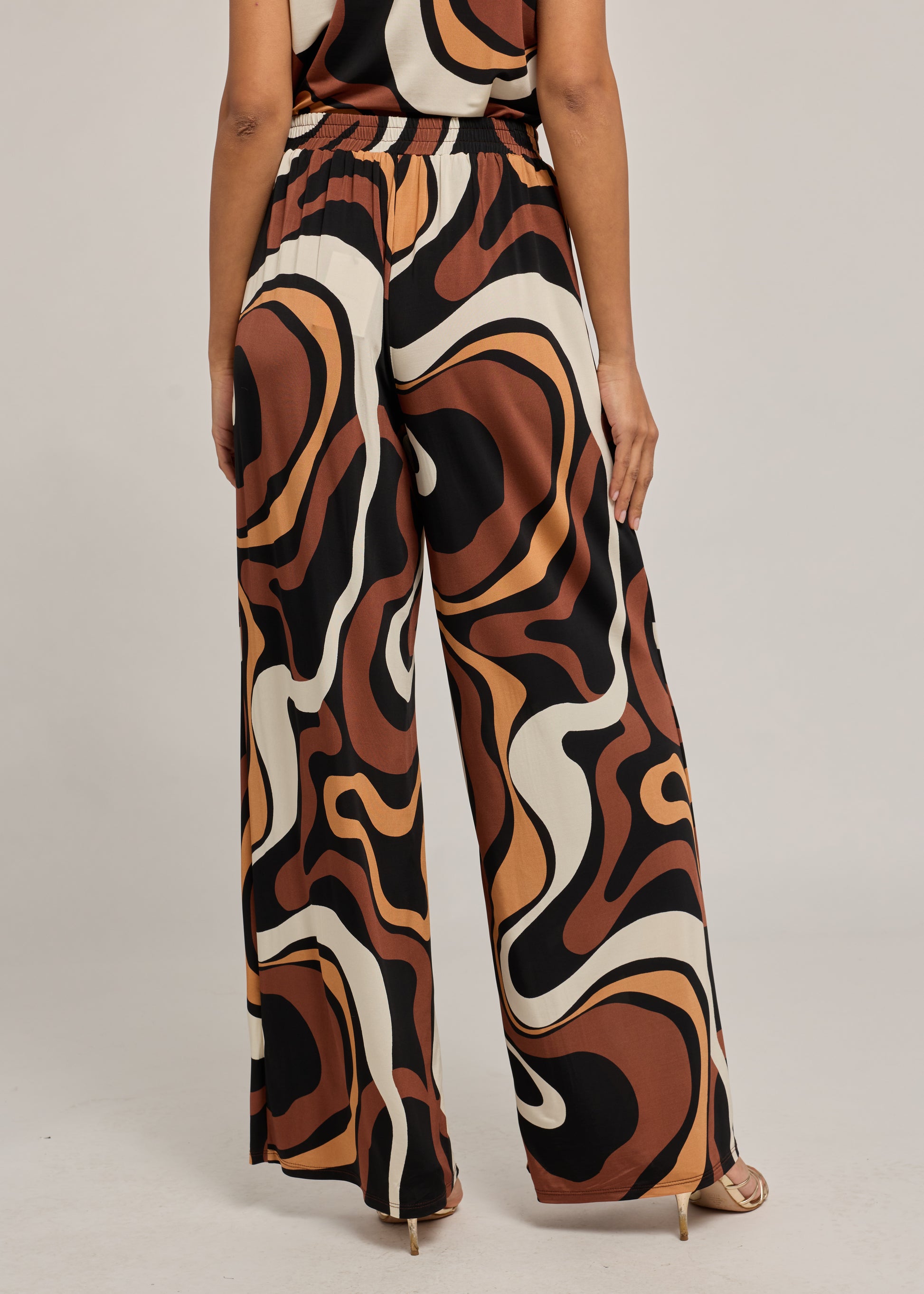 KELELA GEO SHEEN JERSEY PANTS