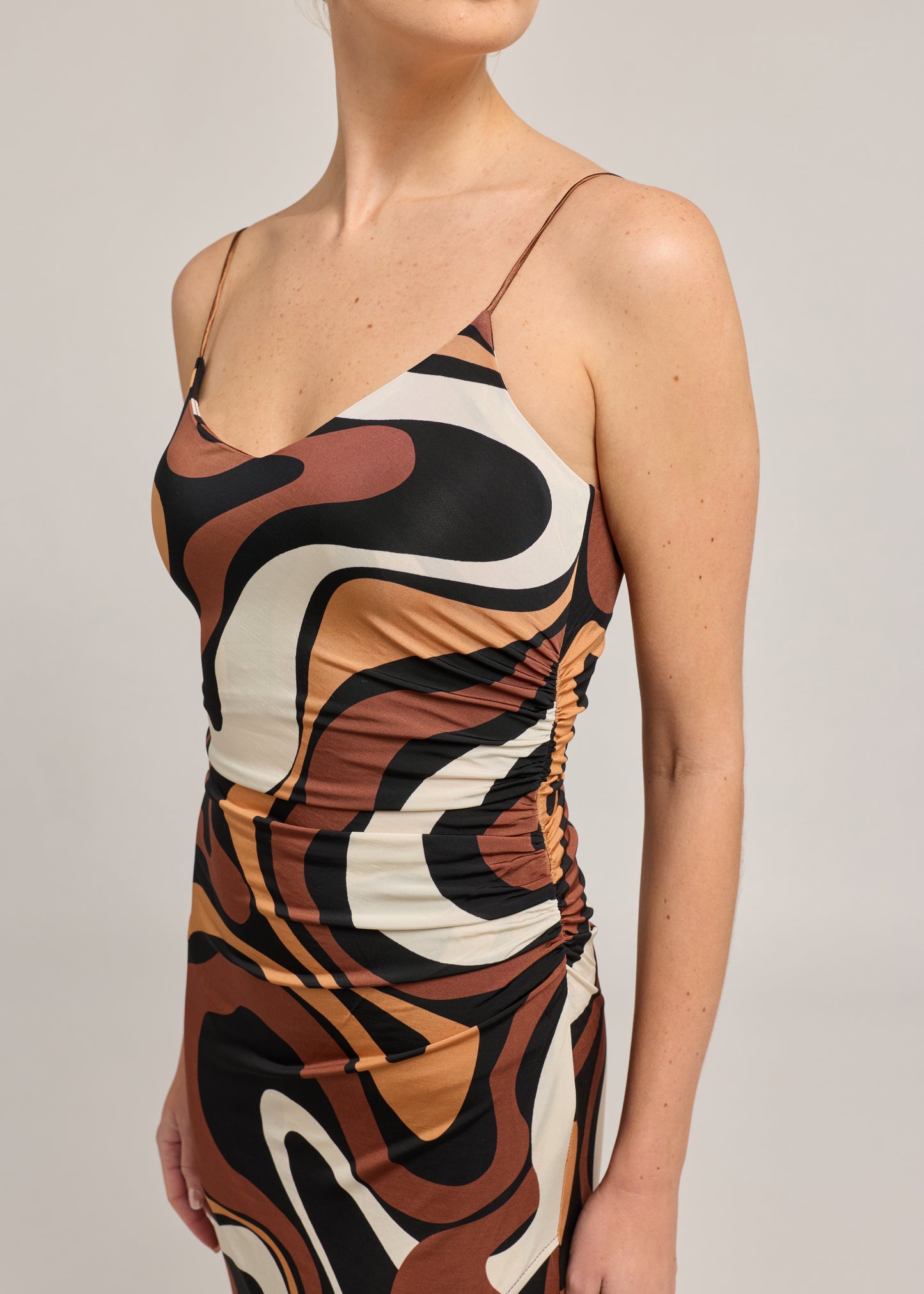 HAILEY GEO SHEEN JERSEY MAXI DRESS