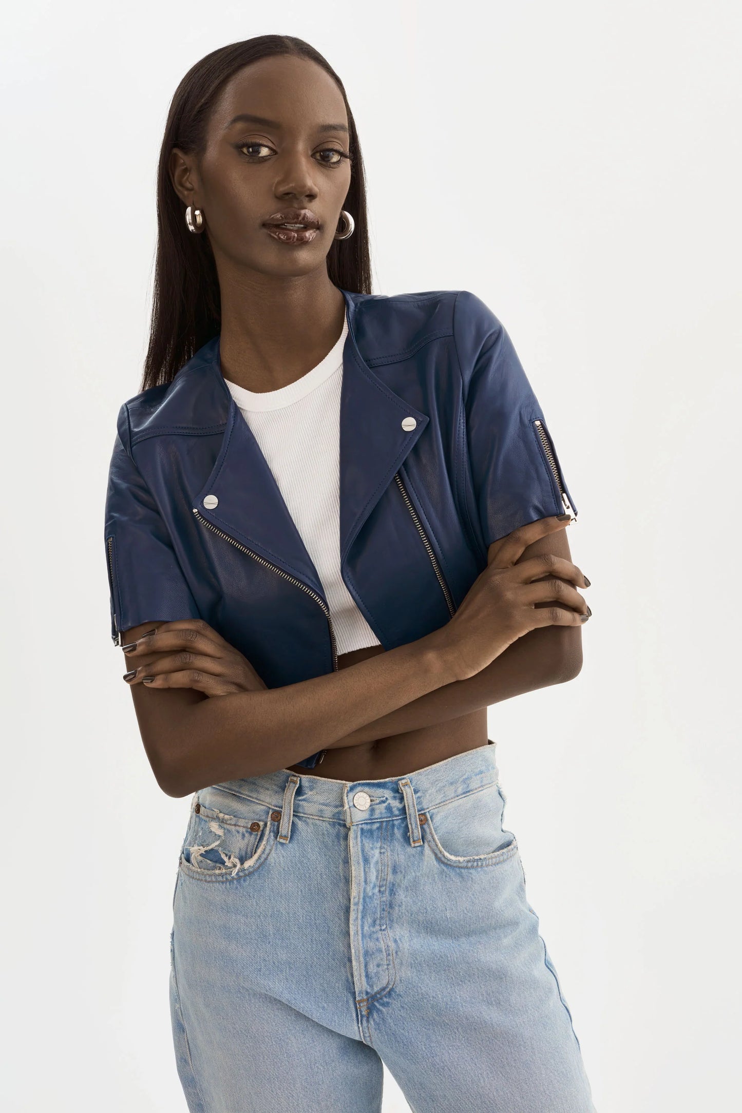 Kirsi Cropped Biker Jacket