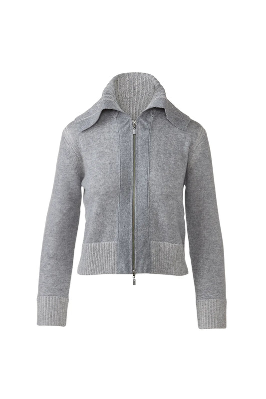 Plaited Zip Cardigan