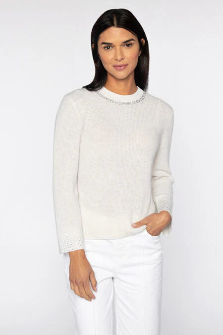 Cashmere Crystal Rib Crew