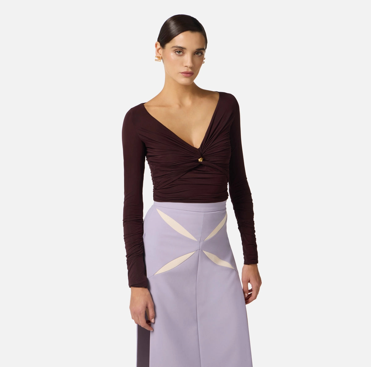 Jersey top with jewel detail