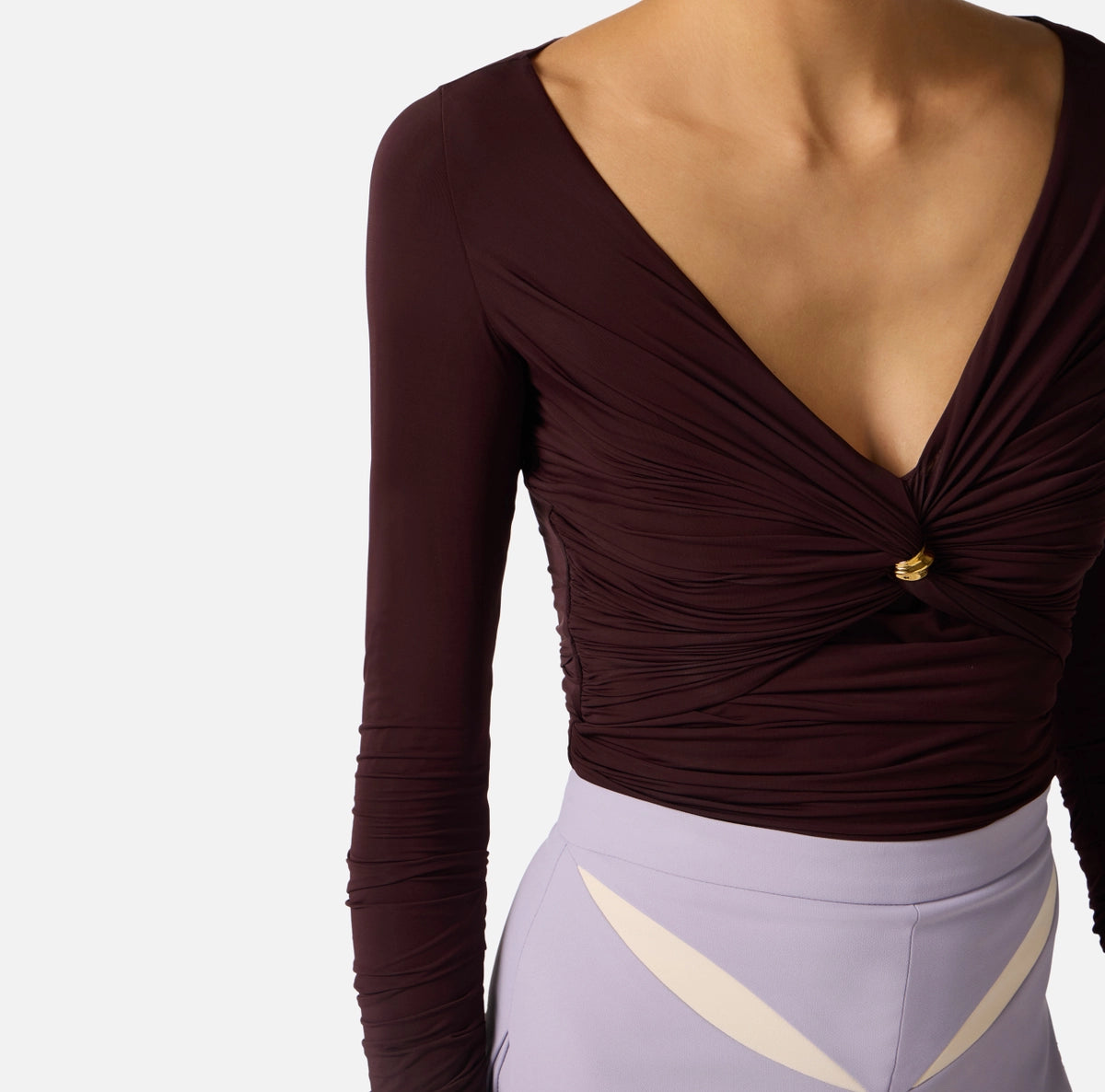 Jersey top with jewel detail