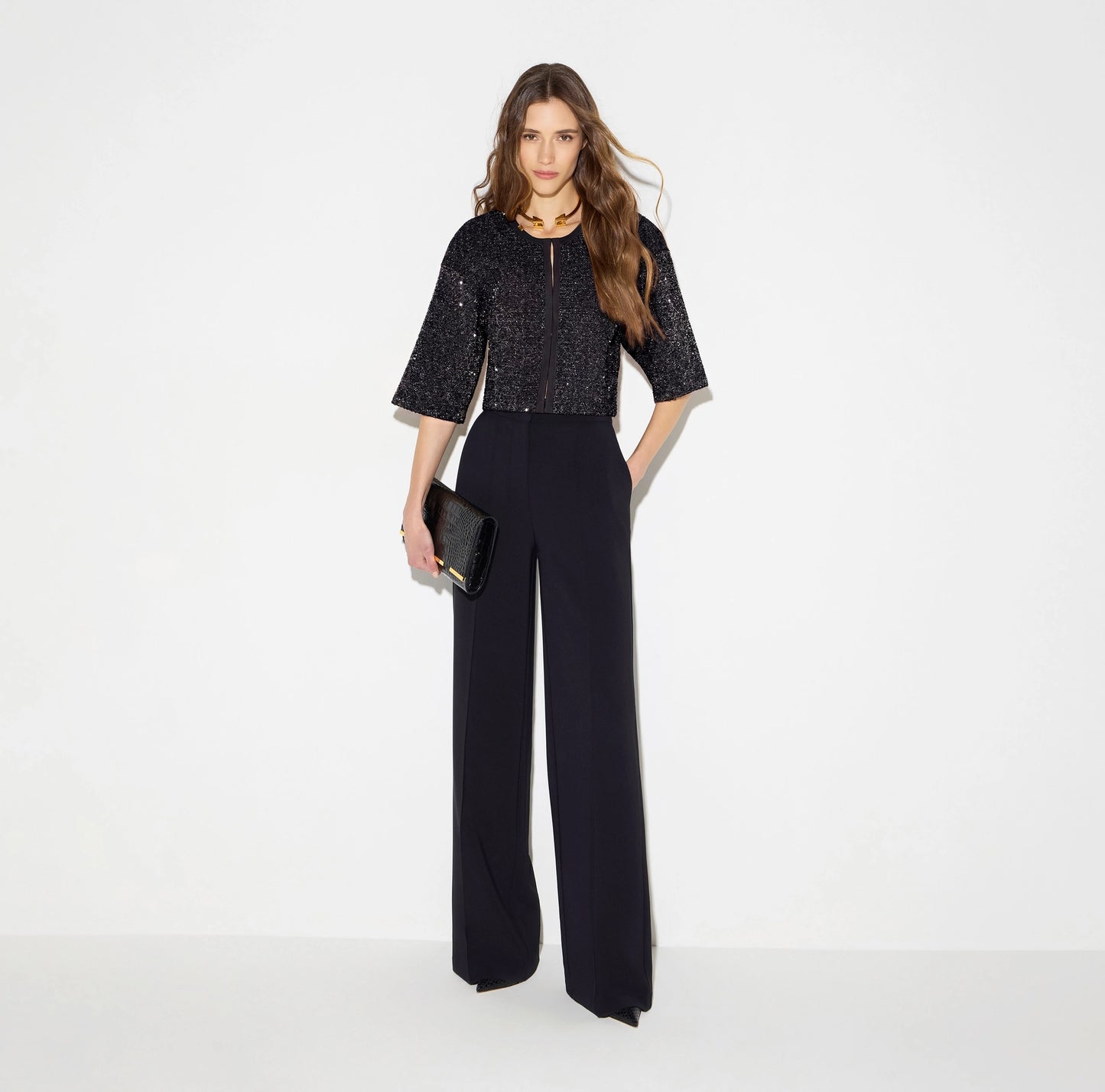 Knit top with sequins