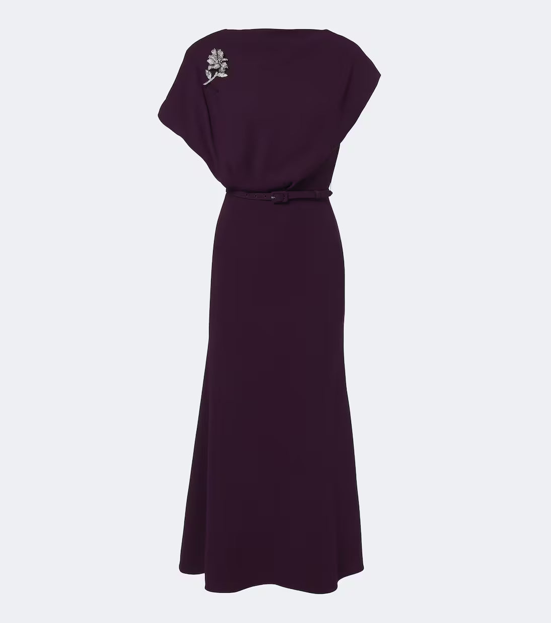 Embellished cady cocktail dress