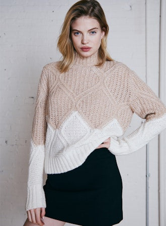 Two Tone Diamond Sweater