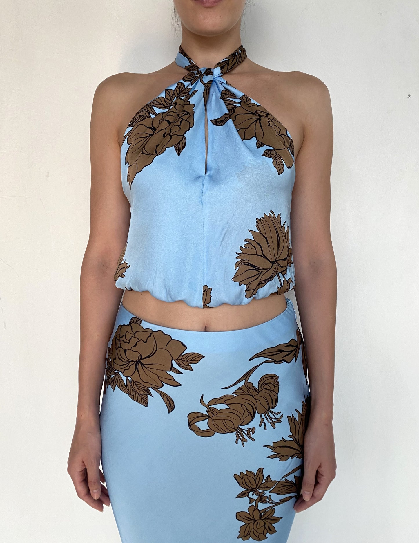 BLOUSON TOP WITH BACK TIES