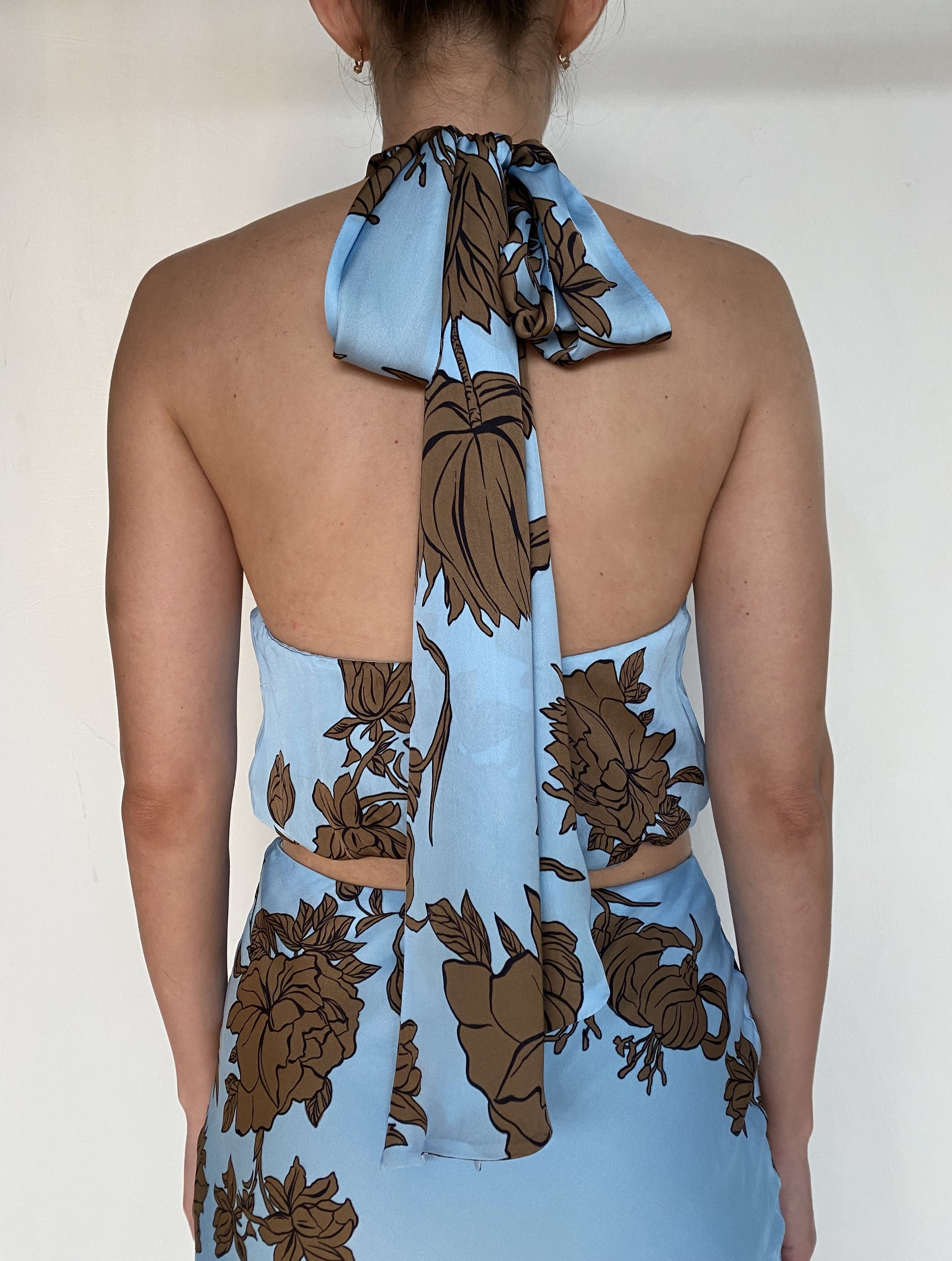 BLOUSON TOP WITH BACK TIES