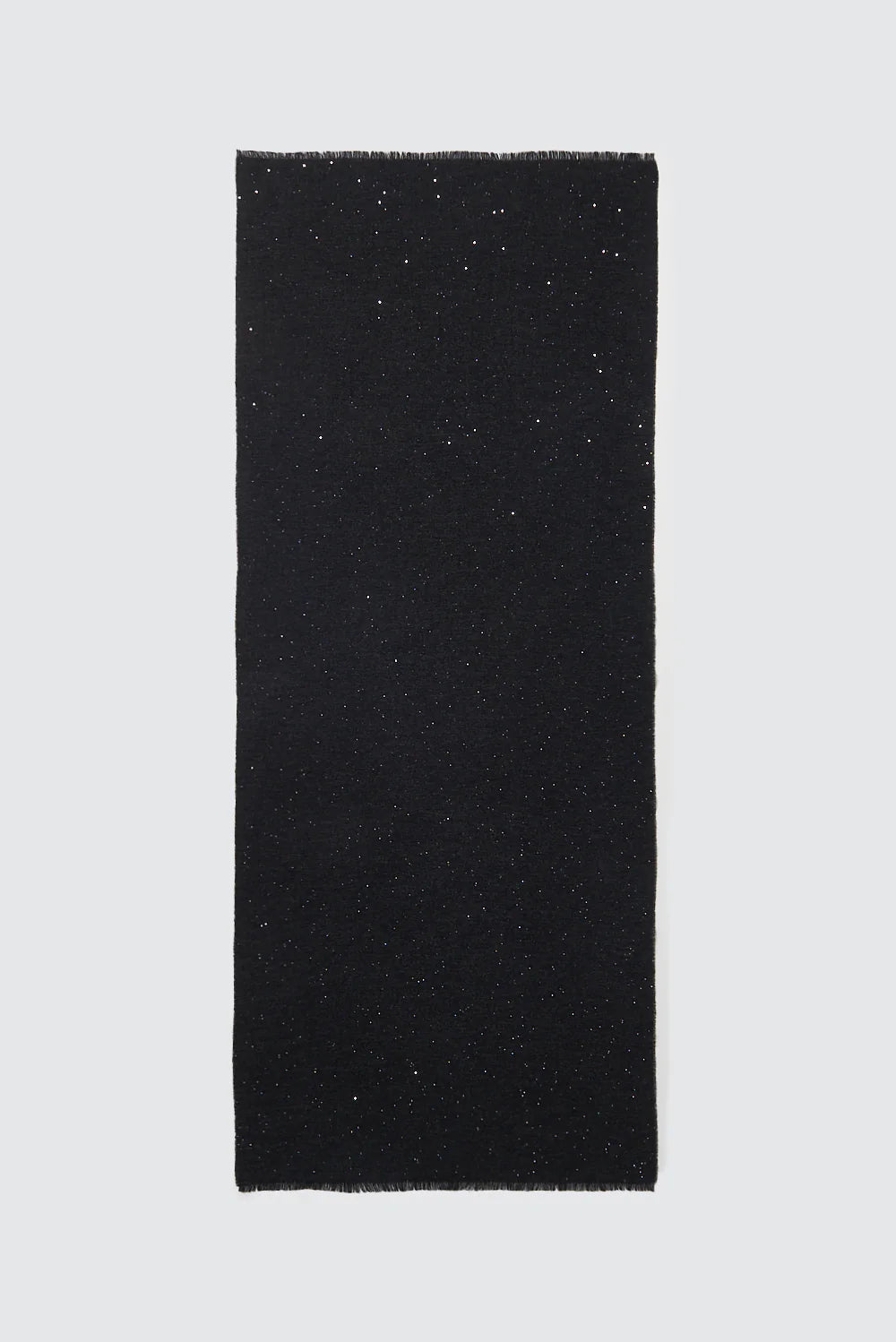 Wool and cotton jacquard stole with sequins