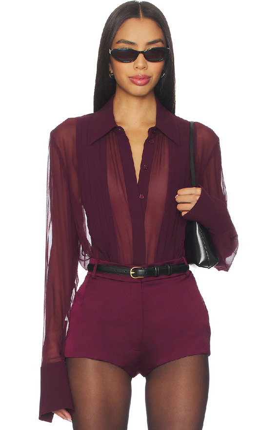 Meghan Panelled Silk Blouse