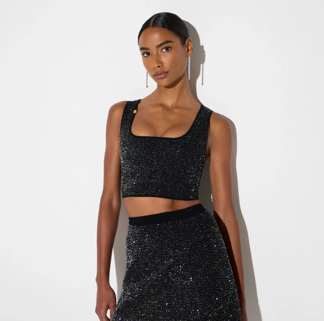 Knit top with sequins