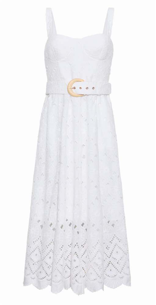 Trellis Eyelet White