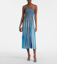 Soleil Corded Strapless Midi-Dress