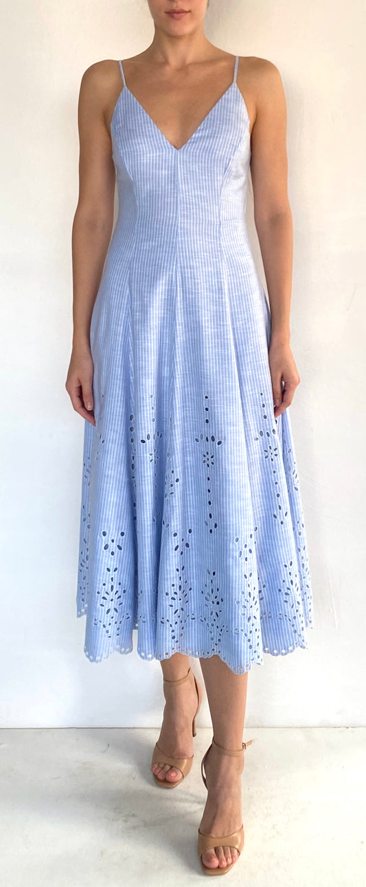 V-NECK MIDI DRESS