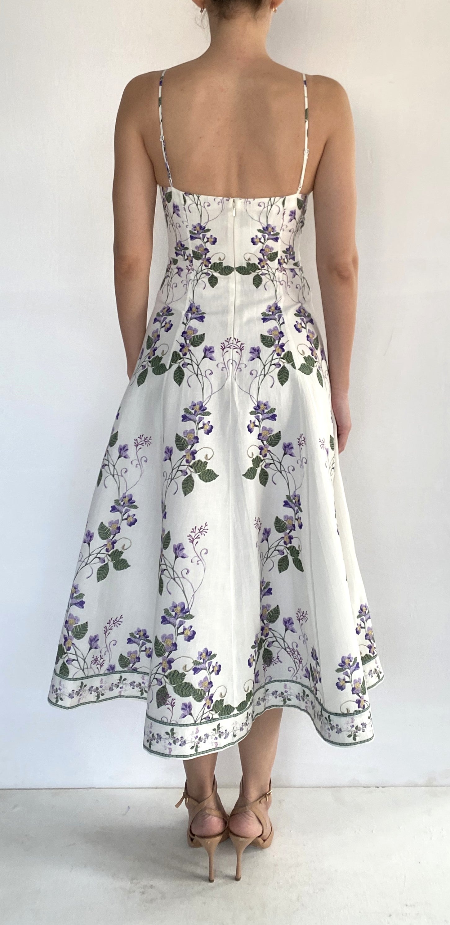 V-NECK MIDI DRESS