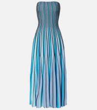 Soleil Corded Strapless Midi-Dress
