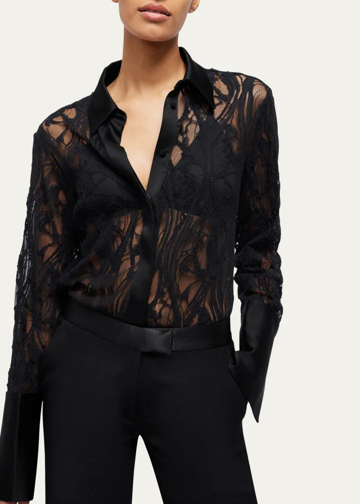 Candela Long-Sleeve Lace Shirt