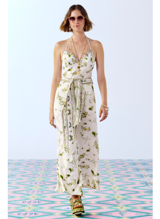 SCARF BELT WIDE LEG PANT