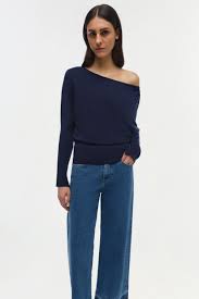 LAVINA DRAPED OFF SHOULDER SWEATER