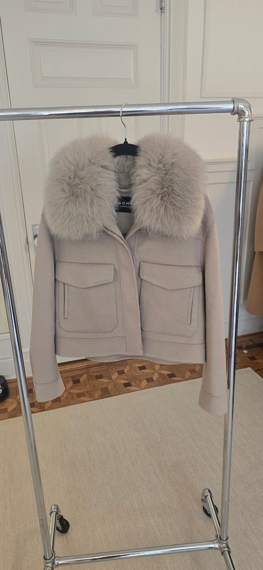 Short jacket with Fox Fur