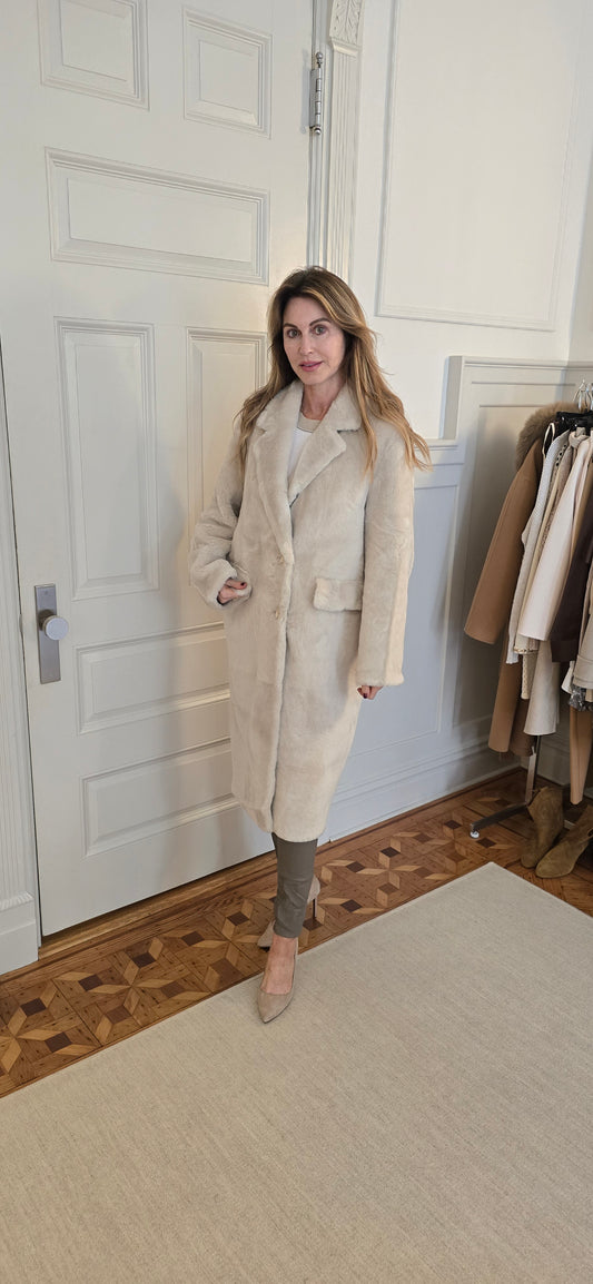 Ivory Shearling Jacket