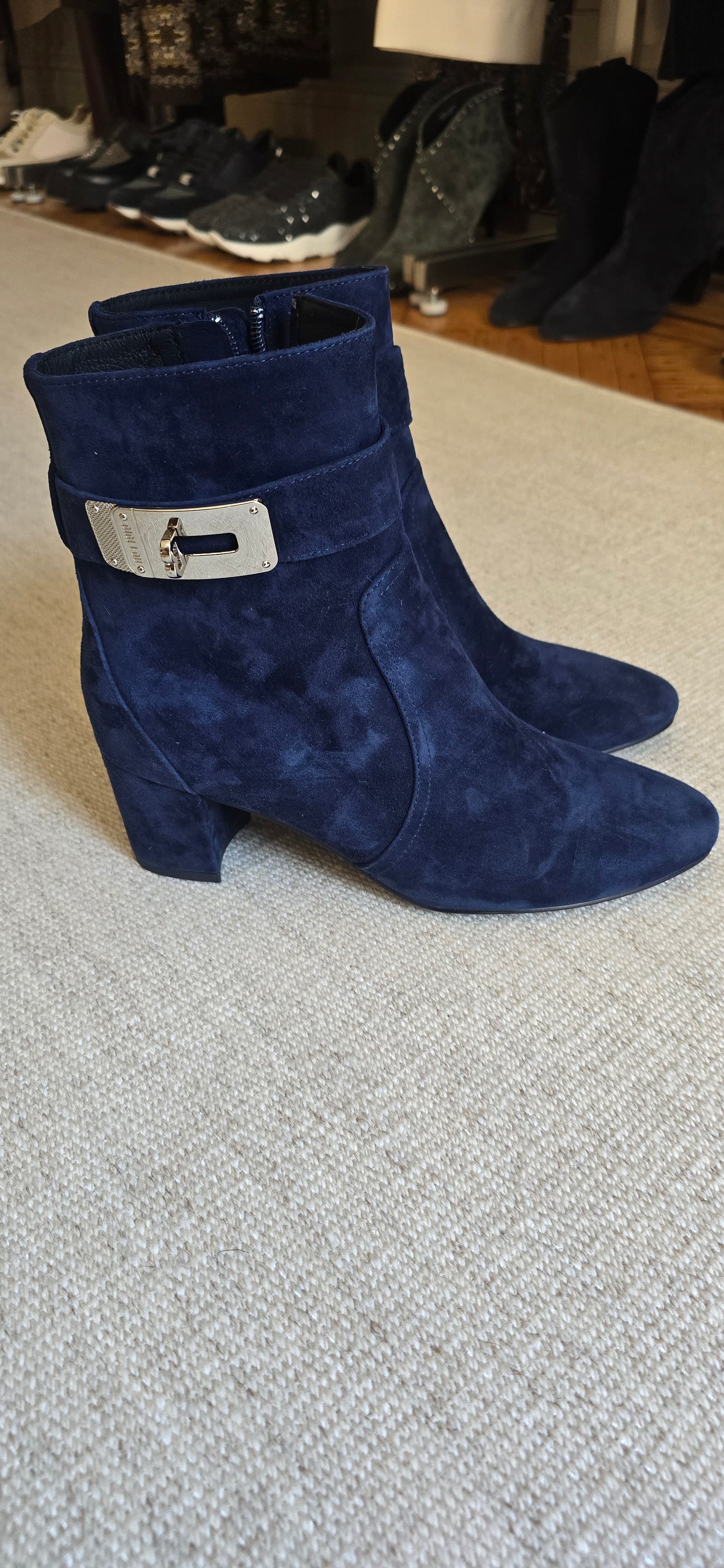 Bootie with Buckle Navy