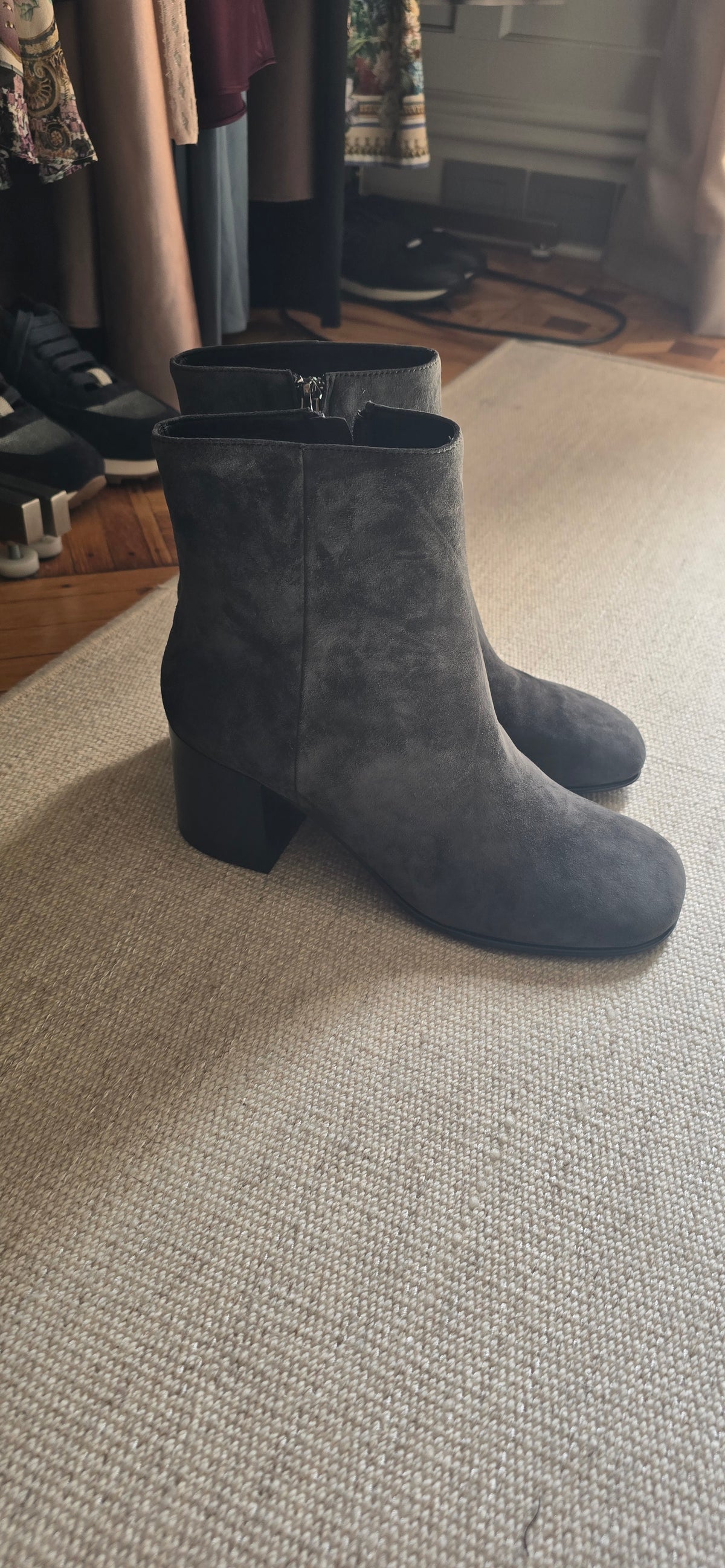 North suede block-heel ankle boots