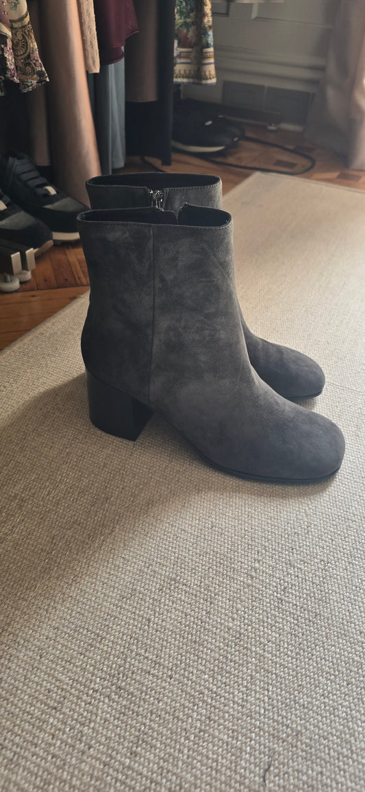 North suede block-heel ankle boots