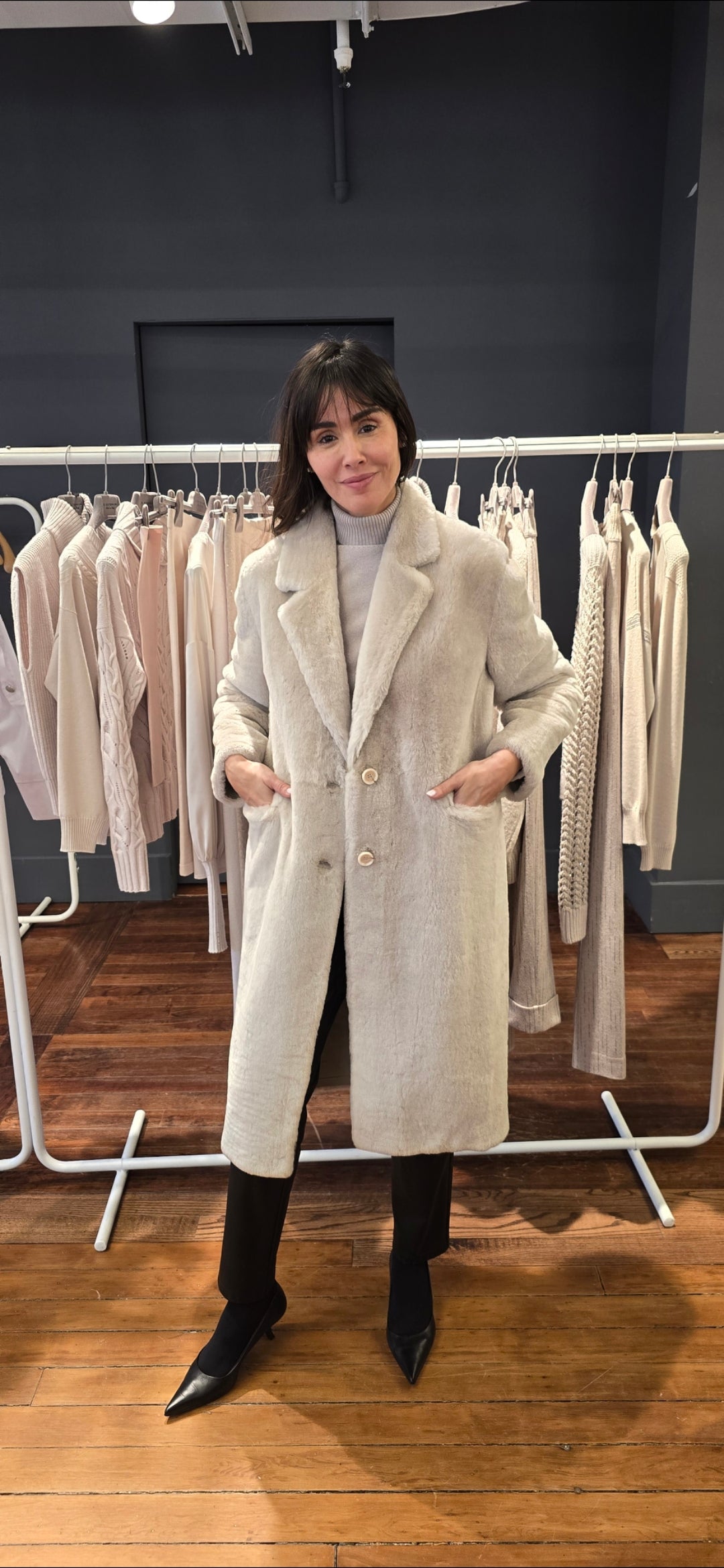 Ivory Shearling Jacket