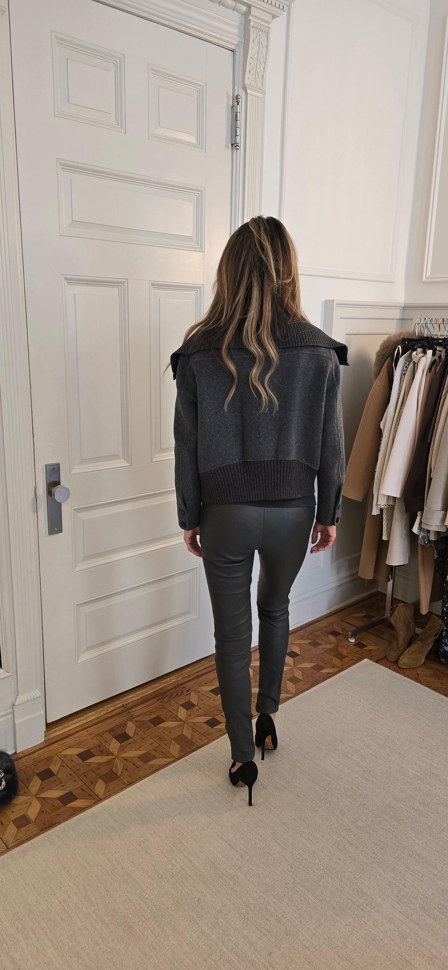 Wool and knit jacket