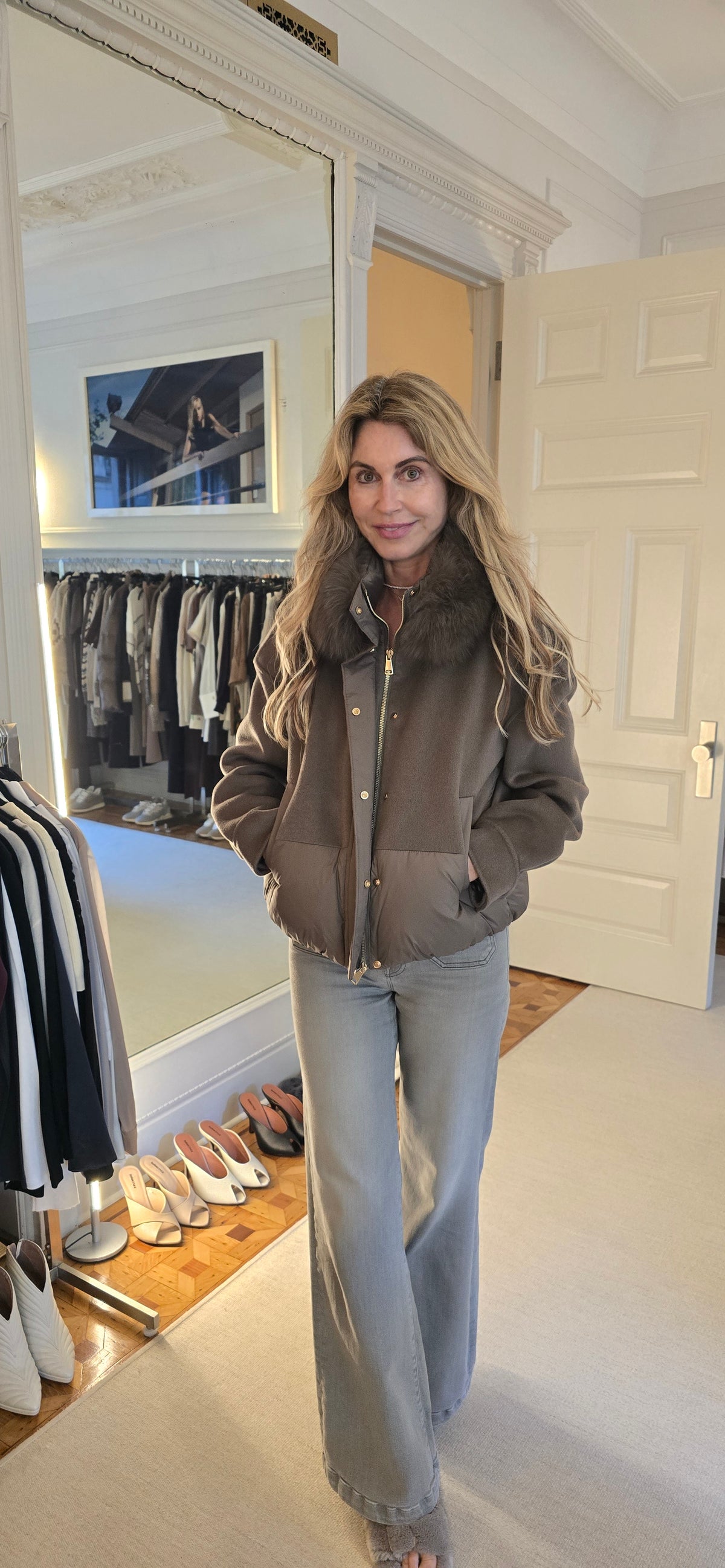 Wool and nylon jacket