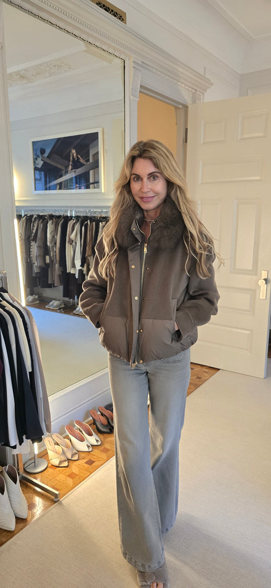 Wool and nylon jacket
