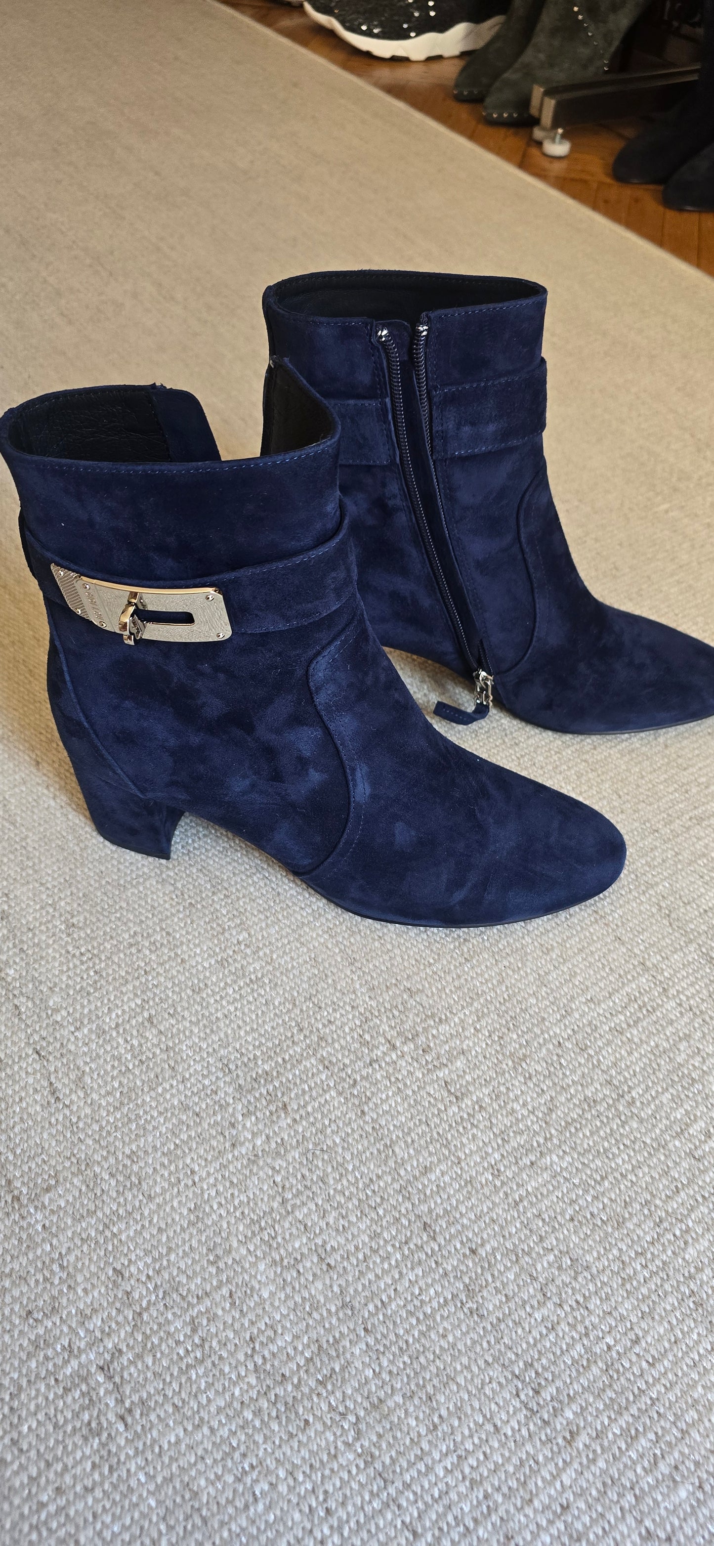 Bootie with Buckle Navy
