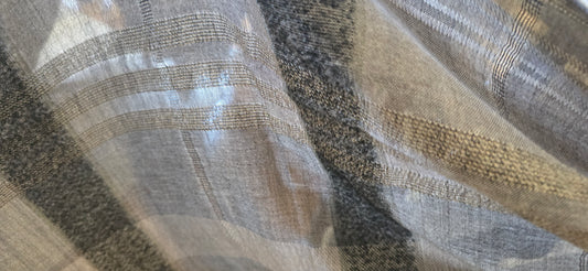 Wool, viscose and lurex-blend stole