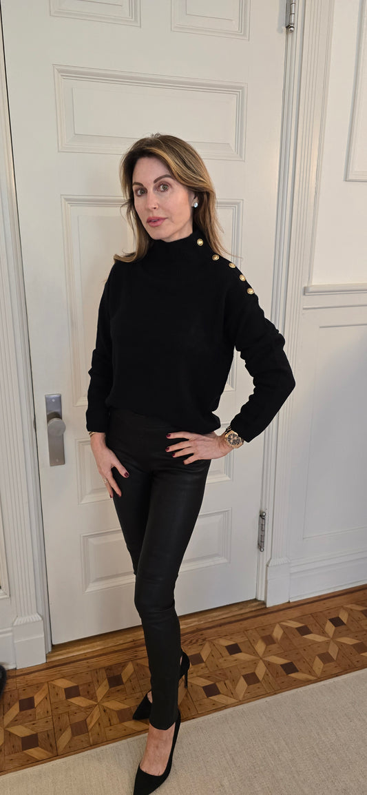 Sweater with button detail