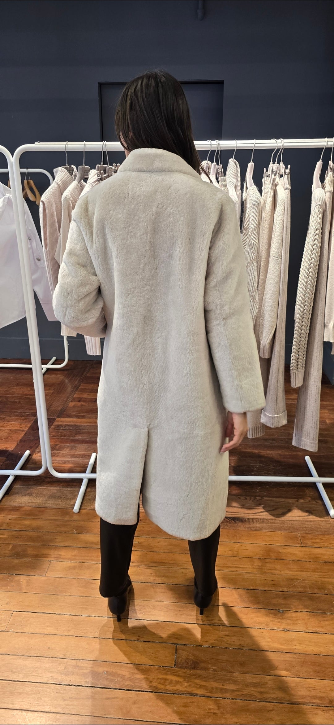 Ivory Shearling Jacket