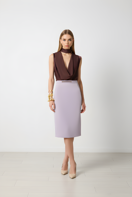 Top in viscose georgette fabric