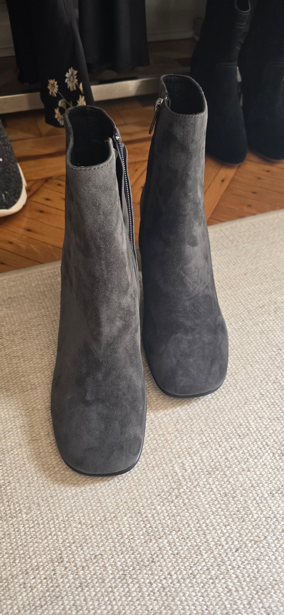 North suede block-heel ankle boots