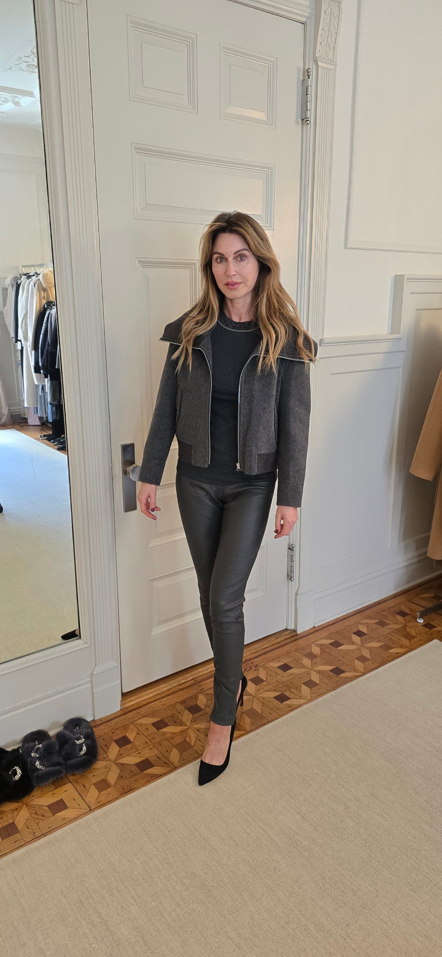 Wool and knit jacket