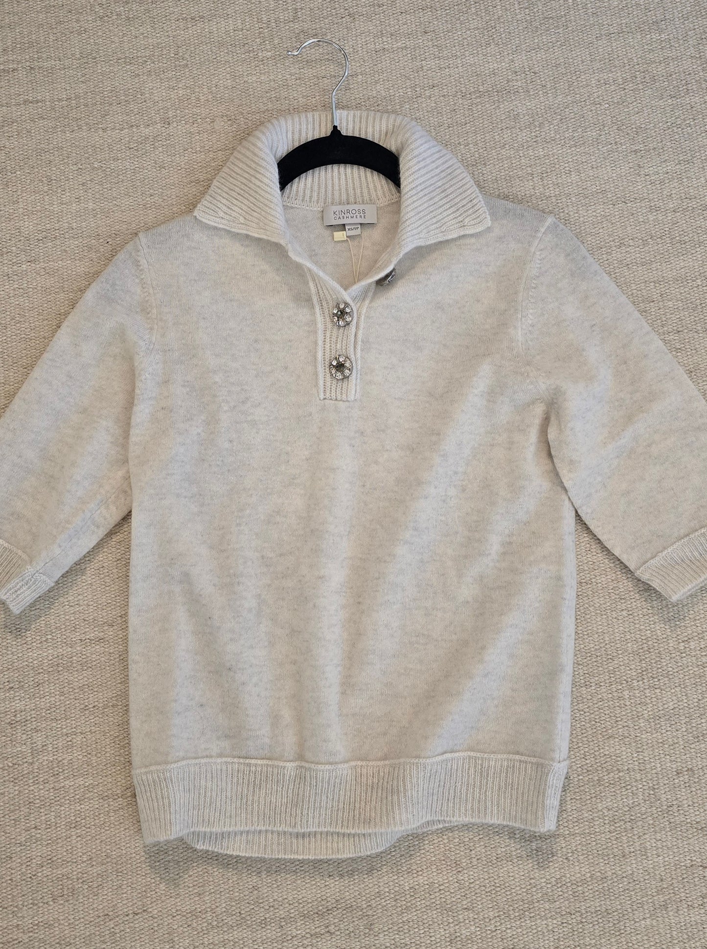 CRYSTAL BUTTON ELBOW SLV POLO