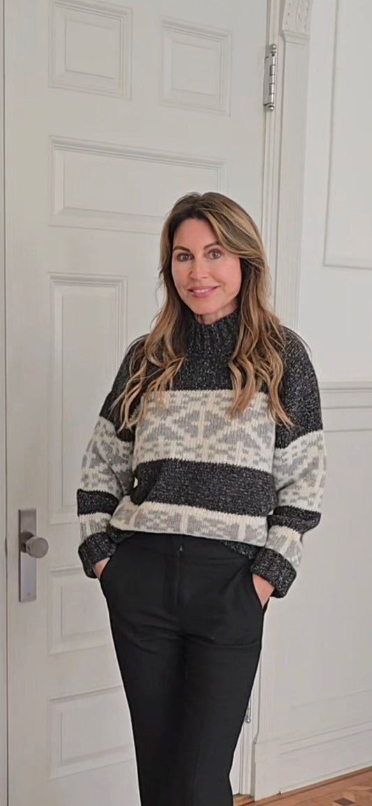 Norwegian wool and alpaca mouliné jumper